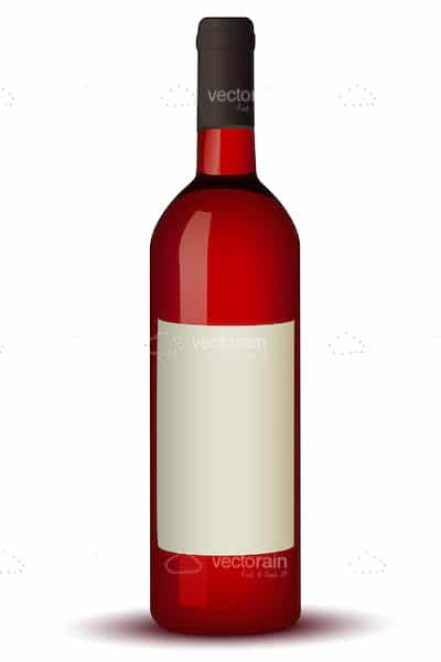 Red Wine Bottle with Blank Label Red Wine Bottle with Blank Label